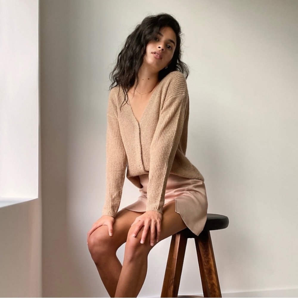 Aritzia | Wilfred Front to Back Camel Cardigan